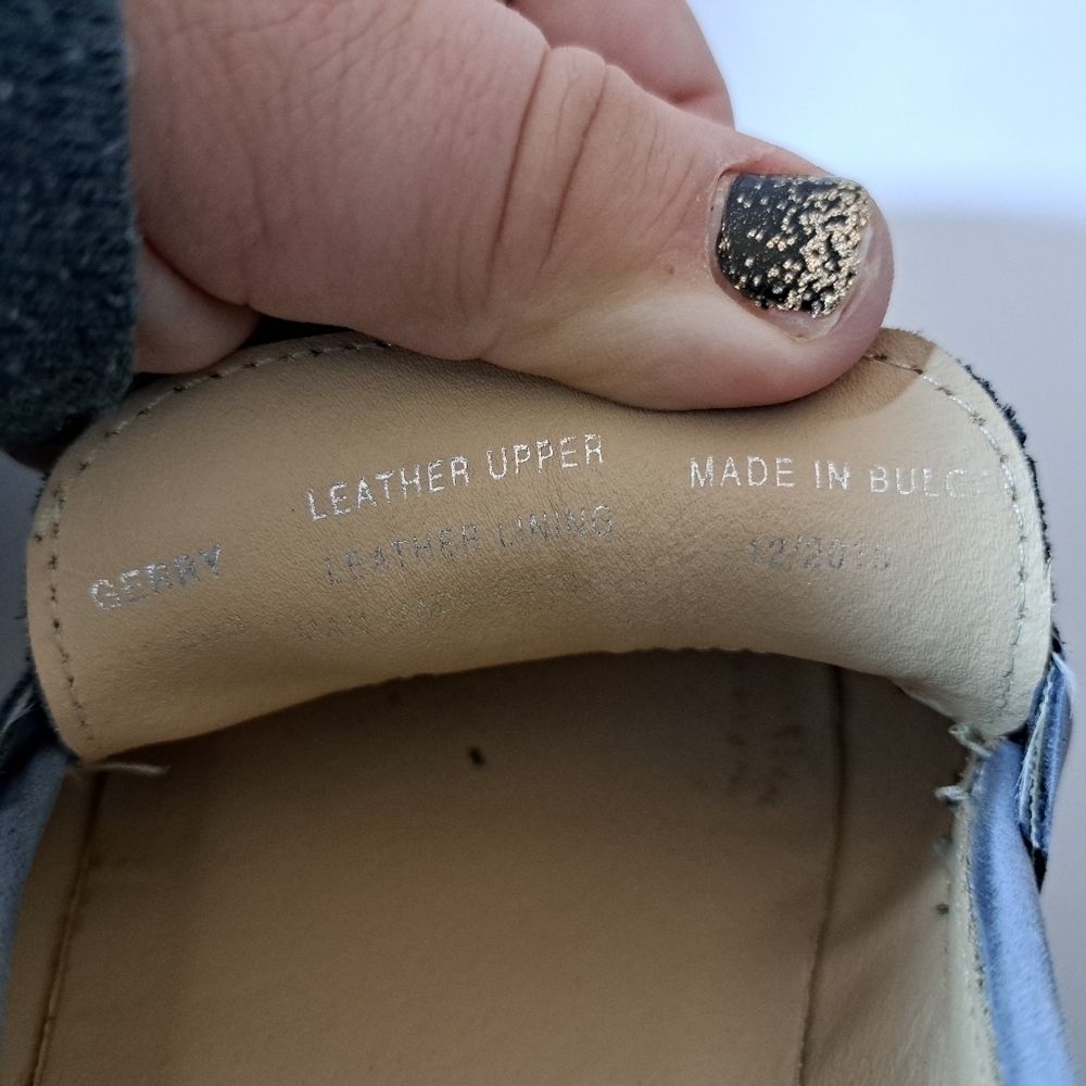 Dune London Grateful Block‎ Heel Blue Suede Loafers - Picture 6 of 10